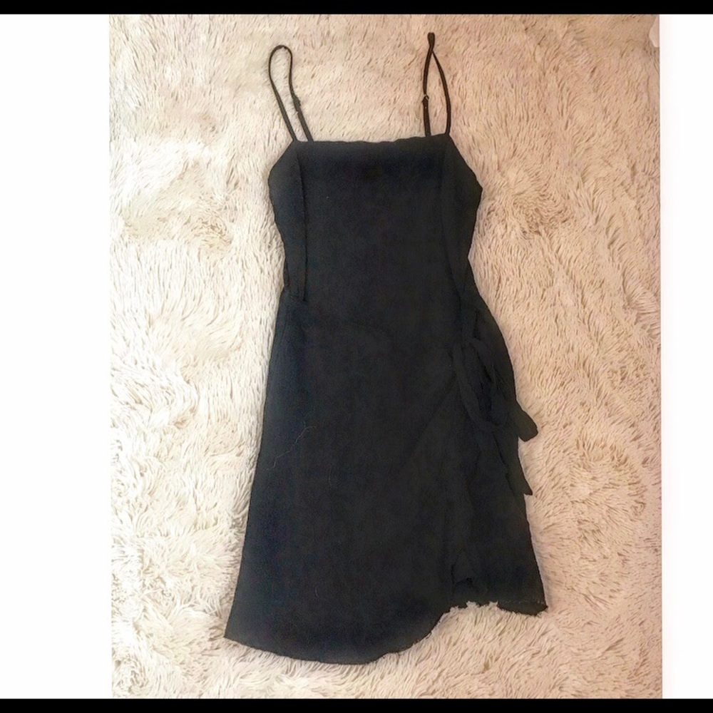 Princess Polly Black Wrap Dress